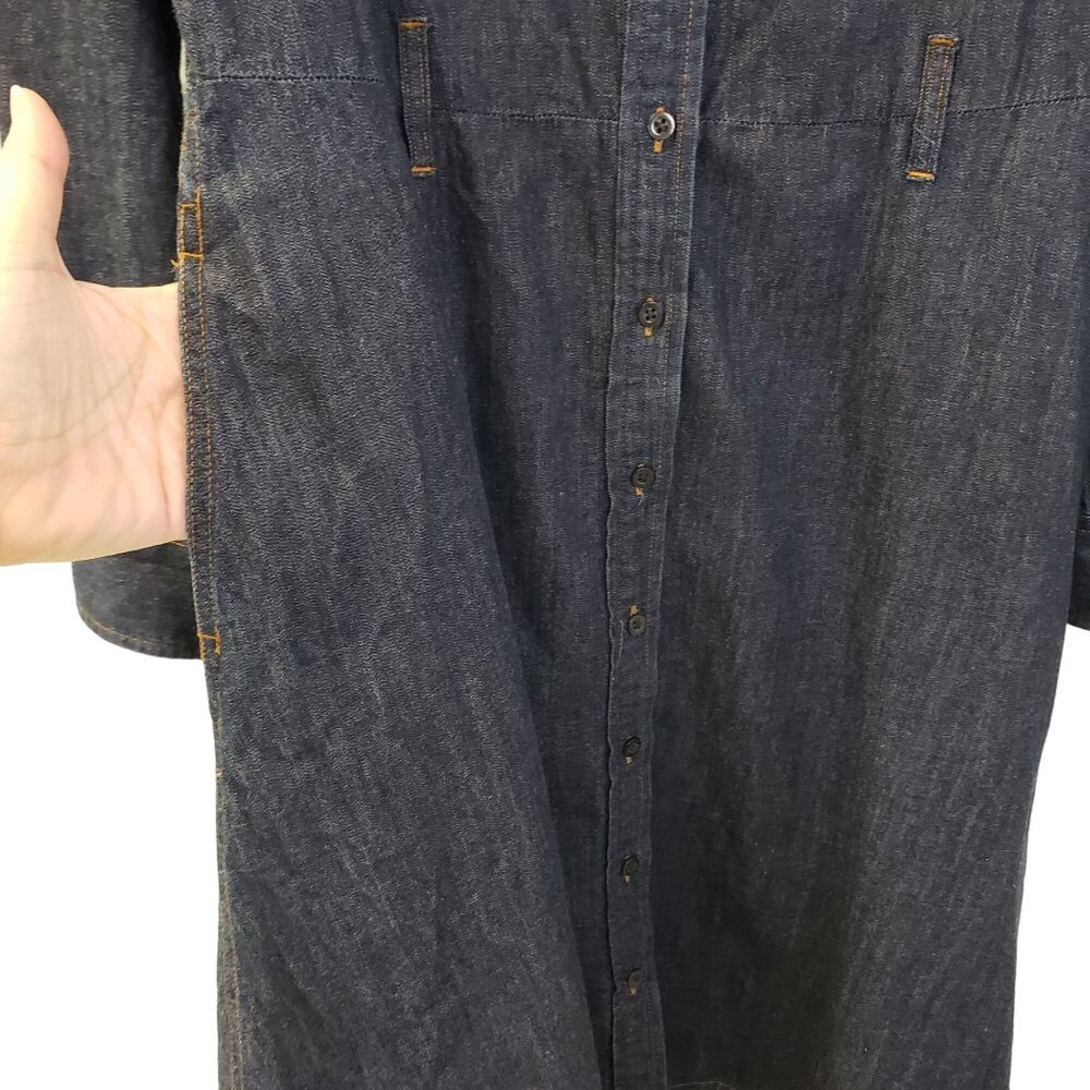 Lauren Ralph Lauren Chambray Midi Shirt Dress Size 8 *Missing Belt* - Picture 5 of 7